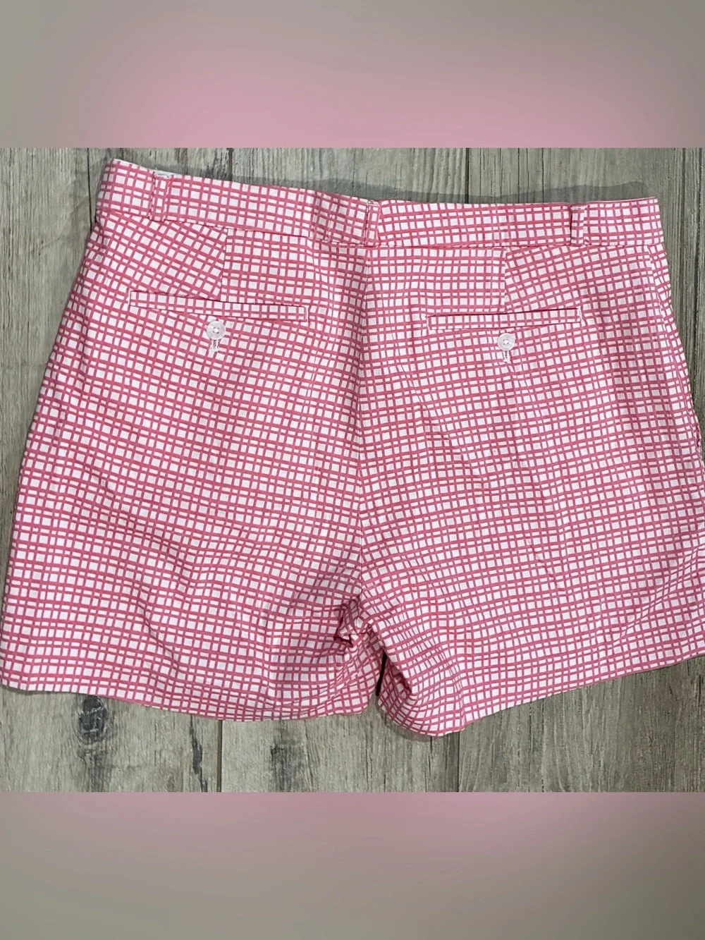 Banana Republic Pink White Geometric Print Shorts Women’s Size 14
